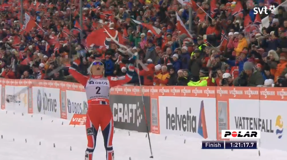 Charlotte Kalla,  tremil, Holmenkollen, Therese Johaug